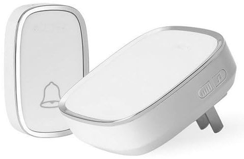 Studio Wireless Doorbell, Waterproof Door Bell Chime Kit Battery Operated 36 Melodies 4 Level Volume 1000 Ft Long Range Signals with LED Light, 1 Receiver & 1 Push Button, Wireless Doorbell Kit