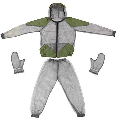 Lixada Outdoor Mückenschutz Anzug Bug Jacke Mesh Kapuzenanzüge Angeln Jagd Camping Jacke Insektenschutz Mesh Shirt Handschuhe Hosen