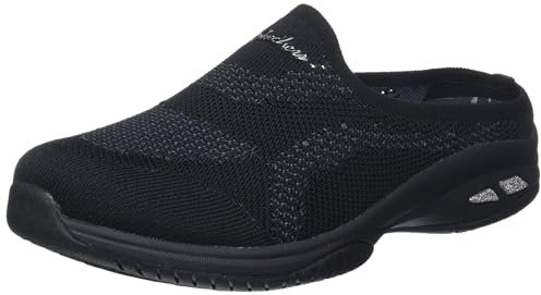 Skechers Women's Commute TIME in Knit to Win Clog, BBK, 8 UK
