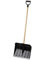 Schneeschaufel Schneeschieber Winter Schneeschild Kunststoff Schnee Schaufel Schieber mit Holzstiel und Griff 122cm