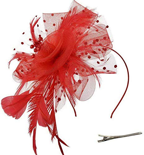 OUHO 01CX Little red top hat headband, Acrylic