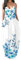 PADOLA Robe Femme Chic et Élégante Bohème Avec Poche Bretelles Spaghetti Maxi Floral de Plage Longue Été Décontractée Vintage Grande Taille Sans Manche (Fleur Bleue, M)