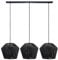 Paco Home Pendelleuchte Esstisch Korb Boho Hängelampe Esszimmer Lampe E27 Pendellampe Rattan Papier, Farbe:Schwarz (Ø33cm), Leuchtenart___Farbe:Pendelleuchte - Schwarz