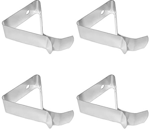 4 Stück Thermometer Sonde Clip Thermometer Sonde Clip Halter Edelstahl Thermometer Sonde Halter Multifunktional Sonde Clip BBQ Grill Sonde Clip für Temperatur Ablesen, Silber