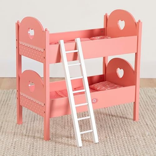 Fat Brain Toys Emery''s World - Pretend & Play Double Doll Bed for 12-to-16-inch Dolls, Ages 3+