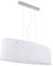 etc-shop Esszimmerlampe Hängeleuchte Pendelleuchte oval Stoff Deckenlampe E27 3 Flammig, Textilschirm mit Dekor Stanzungen, 3x E27, LxH 77x140 cm00