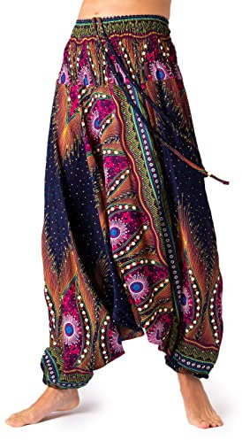PANASIAM Aladin Pants Peacock V28 Dark Blue, L