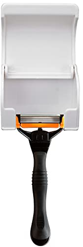 Porte - Rasoir, Crochet De Douche De Rasoir Auto - Adhésif, Porte - Rasoir Mural En Plastique, Porte - Rasoir Double Face Avec Autocollant Et Couvercle Pour Salle De Bain Cuisine