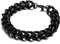 BCughia Bracelet Men, Armbänder Herren Schwarz Anderer Kettentyp Andere Verschlussart Edelstahl Einfach Geflochten Jubiläum Armband 235x10mm