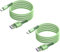 Little Boutik Cables X2 USB-Type C Charge Rapide 3A Silicone Vert 2m pour Samsung A13 / A33 / A53 / S22 / S22 Plus / S22 Ultra
