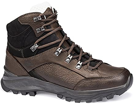 Hanwag M Bangri Braun - Strapazierfähiger komfortabler Herren Leder Wanderschuh, Größe EU 48 - Farbe Chestnut - Black
