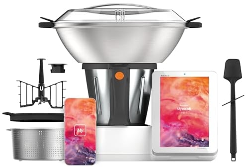 Taurus Mycook Next - Robot de Cocina con wifi, pantalla XXL, cocina por voz, inducción, cocción lenta o alta temperatura, sous-vide, 30 funciones, 2000W, jarra 3.75L, app mycook + accesorios