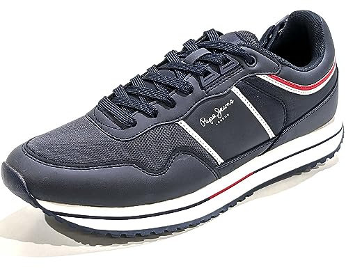 Pepe Jeans Herren Tour Club Sneaker, Blue (Navy), 46 EU