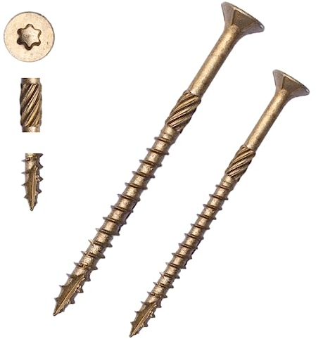 Generic Holzschrauben 5x70mm, TORX-Profil, 250Stck., Spanplattenschrauben, Senkkopfschrauben, Universalschrauben und Ruspert Anti-Korrosionsbeschichtung Bronze