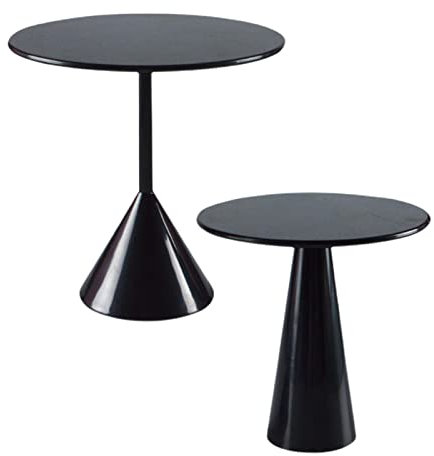 perfk 2X Simulation Puppenhaus Tische Esstisch Wohnzimmer Szenen Geschenk Handwerk für 1/6 Puppe Wohnzimmer Küche Dekor Zubehör, Schwarz