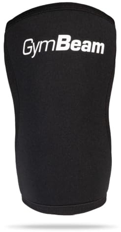 GymBeam Rodilleras de Neopreno Crossfit, Flexibles para Levantamiento de Potencia, Ideales para Gimnasio y Otras Actividades Deportivas (Paquete de 2), M, Negro
