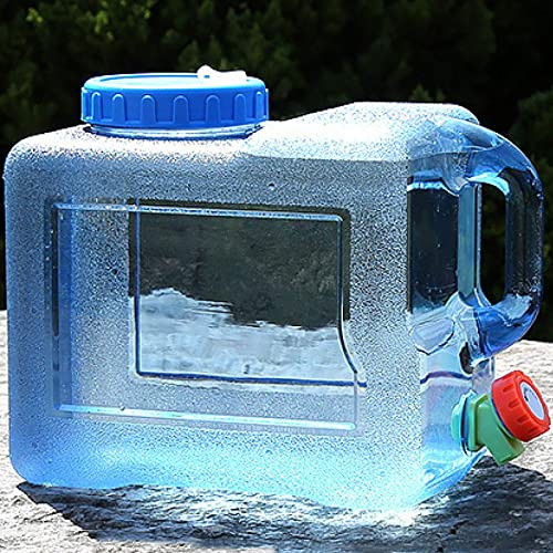 OWKAY Outdoor-Eimer, Haushaltswasserspeicher, Reiner Eimer, Mineralwasser, Auto mit Wasserhahn, Wassertank, Trinkwasserspeicher, große Kunststoffbox, 8 l