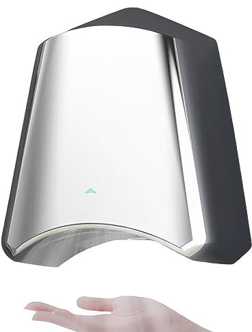 NOGRAX Asciugamani Elettrico ad Alta velocità 10s, asciuga Mani Automatico a induzione, asciuga Mani Elettrico con Filtro HEPA, Aumento della Temperatura e Protezione da interruzione di Corrente A