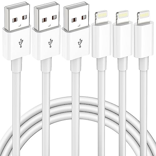 iPhone Charger 6Ft 3Pack Apple MFi Certified Lightning Cable 6FT Fast Charging Cords Compatible with iPhone 14 13 12 11 Pro Max XR XS X 8 7 Plus/iPad/Airpods