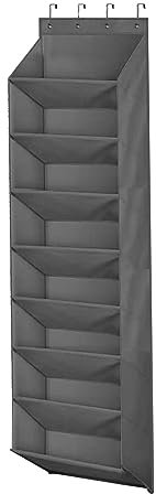 rockible Organizador de Zapatos sobre la Puerta, Tela Oxford de 8 Niveles, Bolsillos Grandes y Profundos Plegables, Zapatero de Puerta, Zapatero Colgante para