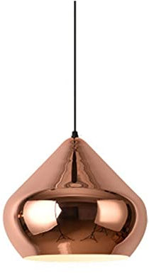 Pendant Light 1 Bulb Pendant Lamp Industrial Metal Modern Hanging Light, Suspended Pendant Ceiling Light Fitting Wedding Or Party Decoration, Diameter 12in,(Rose Gold) (Color : B)