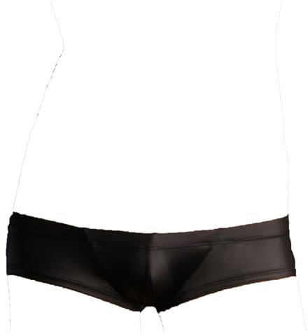 Faringoto Boxer pour homme Micro Bikini, string taille ultra basse, boxer à poche, sous-vêtements confortables et respirants, noir, Large