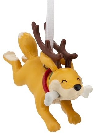 Hallmark Weihnachtsschmuck Hund mit Rentiergeweih