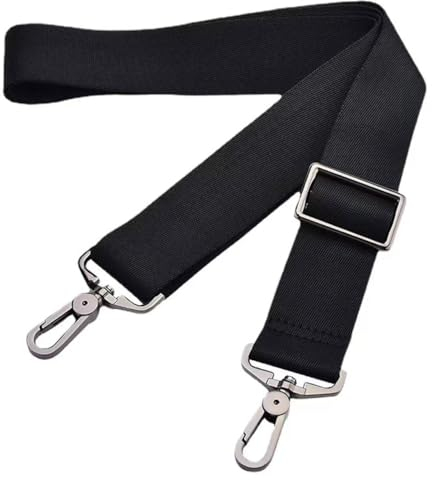 Verstellbarer Schultergurt Purse Strap Replacement Geldbörsenriemen Schultergurt für Taschen Taschengurt Schwarz 3.8cm Schulterriemen Gunmetal-Haken.