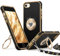 XYZ für iPhone 7/8/SE 2022/SE 2020 Hülle mit Band, Herz Doppelring Ständer HandyHülle Handykette Frauen Mädchen Dünn Stoßfeste Anti-Kratzt SchutzHülle für iPhone iPhone 7/8Case, Schwarz