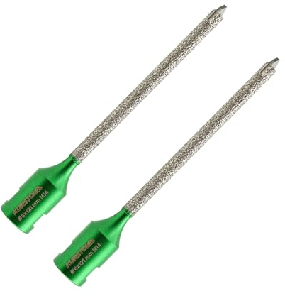 KURSTOL Fraise diamantée pour mortier - 2 pièces 8mm*121mm avec filetage M14 Tête en carbure de tungstène pour l'enlèvement de mortier dans les joints de maçonnerie, pierre, béton