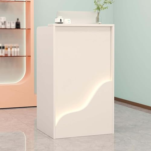 MAYFABD Empfangstheke mit Schubladen Rezeptionstheke Empfangstresen Rezeption-Tisch Rezeptionsmöbel mit LED-Leuchten Verkaufstheke Mit GroßEm Stauraum Büromöbel für Store Shop,B,60x40x96cm