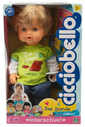 Cicciobello Best Friends - Cicciobello Puppe 42 cm mit Pflanzenfunktion, Modell mit grünem T-Shirt mit Rezept auf der Rückseite, für Kinder ab 2 Jahren
