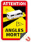 Finest Folia Angles Morts Magnetfolie je 25x17cm für Fahrzeuge Pflicht ab 3,5 t in Frankreich Warnung Toter Winkel Magnet uv wetterfest langlebig magnetisch RV004 (Wohnmobil Magnet, 3 Sticker)