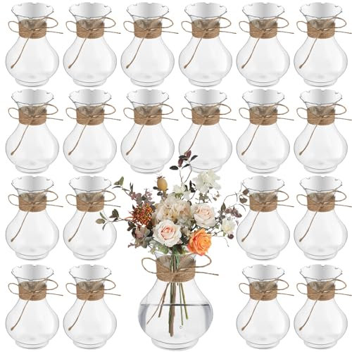 Bokon Kleine Vasen für Tafelaufsätze, Kunststoff-Mini-Hyazinthen-Avocado-Vase, große Größe, niedliche kleine Blumenzwiebel-Pflanzenbehälter für Hochzeit, Wohnzimmer, Tischdekorationen,