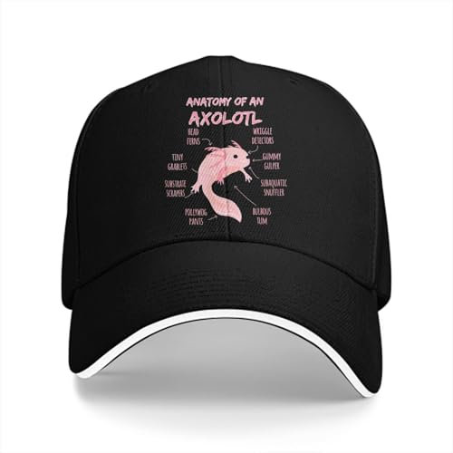 Berretto da Baseball Cappello di Protezione Visiera Personalizzato per Le Donne, Cappello con Visiera, Animale Rosa, Cento Pesci Regalo