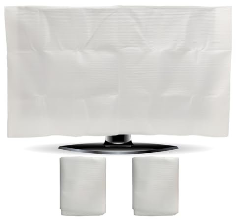 2 Pack Extra Large Foam Flat Screen TV Cover Fits Up to 84L x 52W Flat Screen TV，86-90 Inch Television Foam Cover for TV Protection During House Moving, Storage, or Home Renovation