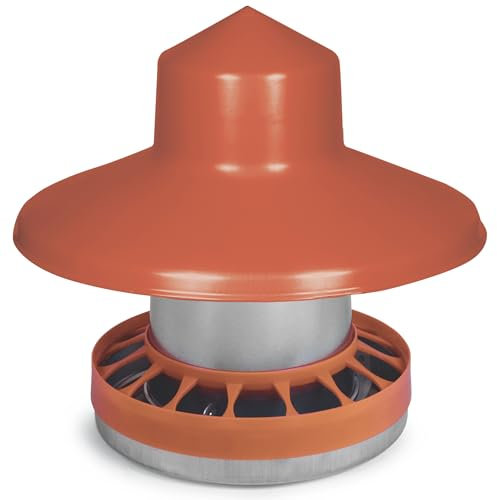 Agrarzone Futterautomat Hühner mit Regenschutz 10 kg - wetterfester Metall Futterspender für Hühner & Geflügel - robuster Hühnerfutter Automat - leicht zu reinigen & befüllen