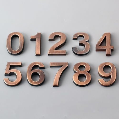 Stylish 3D House Number Plate Signage for Outdoor Use on Doors and Mailboxes (2)