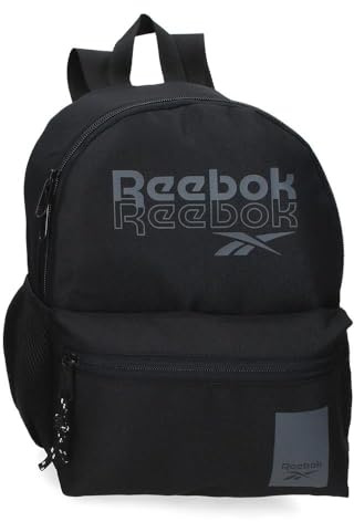 Reebok ONA, Schulrucksack, Rucksack aus Polyester, breite Träger, ergonomisch und gepolstert, Verschiedene Fächer, von Joumma Bags, Schwarz, Talla única, Wanderrucksack
