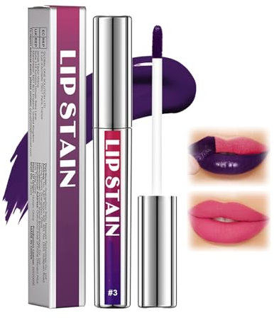 Lip Tint Stain Peel Off - Juego de delineador de labios de 3 colores, tinte de delineador de labios impermeable con acabado mate, labio hidratante Tinte para crear un color de (#2)