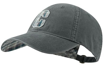 CLAPE Basecap Herren Baseballcap Kappe Damen Verstellbare Baumwolle Cap mit Stickerei Baseballkappe UV Sport Cap Grau Gray BASC2509