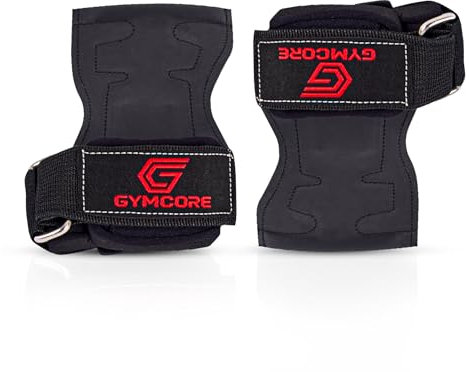 GYM CORE Sangles multi-grip – Protection des mains en caoutchouc – Crochets d'haltérophilie rembourrés contre les déchirures et les ampoules pour homme et femme – Support de poignet pour entraînement