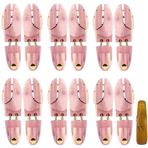 SULPO 6 PaareSchuhspanner Zedernholz Schuhdehner Schuhweiter verhindern Faltenbildung und Deformationen, Größe 41-42