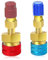 2pcs 1234yf adaptateur raccords coupleurs rapides kit cuivre haut côté bas r1234yf adaptateur de tuyau de tuyau pour le système climatisation la voiture recharge, voiture AC