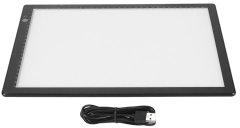 Slide Viewer, Ultra Slim A4 Size LED Light Box 3 Brightness Mode APP Editing USB Powered Slide Scanner for Film Negative Photography Enthusiasts Black 349 x 248 x 7mm