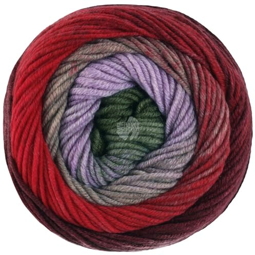 LANA GROSSA Cool Wool Big Color| Extrafeine Merinowolle waschmaschinenfest und filzfrei | Handstrickgarn aus 100% Schurwolle (Merino) | 50g Wolle zum Stricken & Häkeln | 120m GarnFB 4046