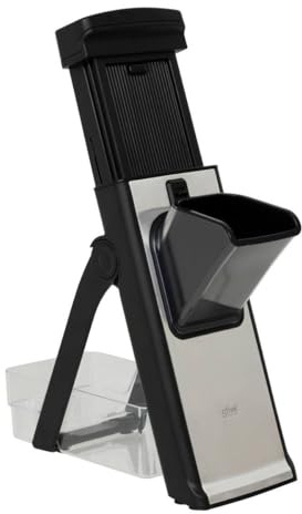 5five - mandoline à piston silver pro noir pliable 30 découpe