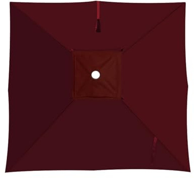 Copertura Di Ricambio Per Ombrellone Da Giardino, Telo Di Rechange Per Parasole A Sbalzo Quadrato/Rettangolare 3x3 2.5x2.5m 4x3m 8 Stecche, Impermeabile E Resistente Ai Raggi UV(Burgundy,2.5X2.5m)