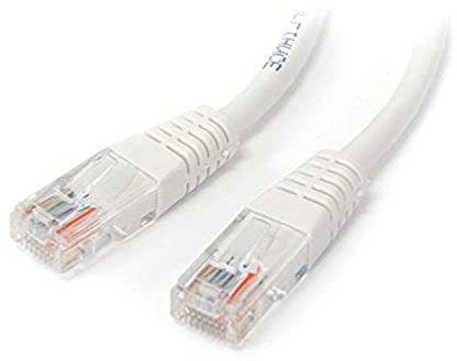 StarTech.com 15m Cat5e White Molded RJ45 UTP Cat 5e Patch Cable - 15 m Patch Cord (M45PAT15MWH)