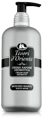 Tesori d'Oriente Flüssigseife Weisser Moschus 300 ml, aromatische Cremeseife, Wellness-Ritual für Körper & Sinne